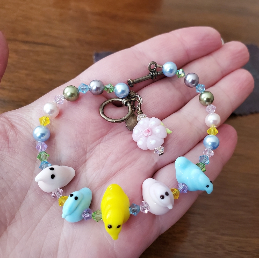 Handmade Peeps bracelet 7.5 inches